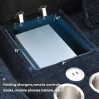 Canapé d'angle moderne en U de 123 po – 6 places avec console, porte-gobelets et ports USB