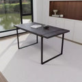 Table à manger rectangulaire moderne industrielle – Bois MDF naturel, 4-6 places