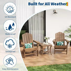 Fauteuil de jardin Adirondack en PEHD Effet bois pour jardin, terrasse et piscine