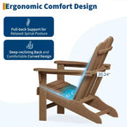 Fauteuil de jardin Adirondack en PEHD Effet bois pour jardin, terrasse et piscine