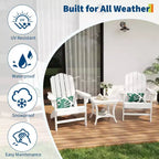 Fauteuil de jardin Adirondack en PEHD Effet bois pour jardin, terrasse et piscine