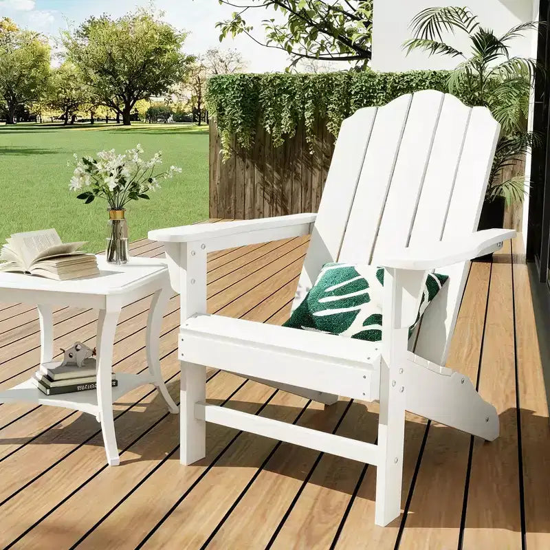Fauteuil de jardin Adirondack en PEHD Effet bois pour jardin, terrasse et piscine