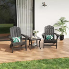 Fauteuil de jardin Adirondack en PEHD Effet bois pour jardin, terrasse et piscine