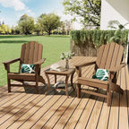 Fauteuil de jardin Adirondack en PEHD Effet bois pour jardin, terrasse et piscine