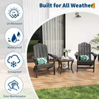 Fauteuil de jardin Adirondack en PEHD Effet bois pour jardin, terrasse et piscine