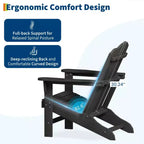 Fauteuil de jardin Adirondack en PEHD Effet bois pour jardin, terrasse et piscine