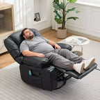 Fauteuil inclinable à bascule avec massage et chauffage – Pivotant à 306°, extra large, en chenille ou PU
