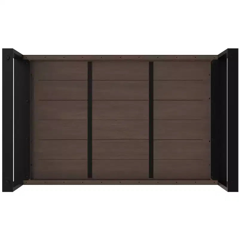Table à manger rectangulaire industrielle moderne 168x102 cm – Bois de manguier massif, pieds en fer