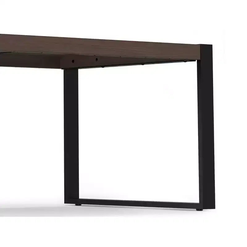 Table à manger rectangulaire industrielle moderne 168x102 cm – Bois de manguier massif, pieds en fer