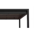 Table à manger rectangulaire industrielle moderne 168x102 cm – Bois de manguier massif, pieds en fer