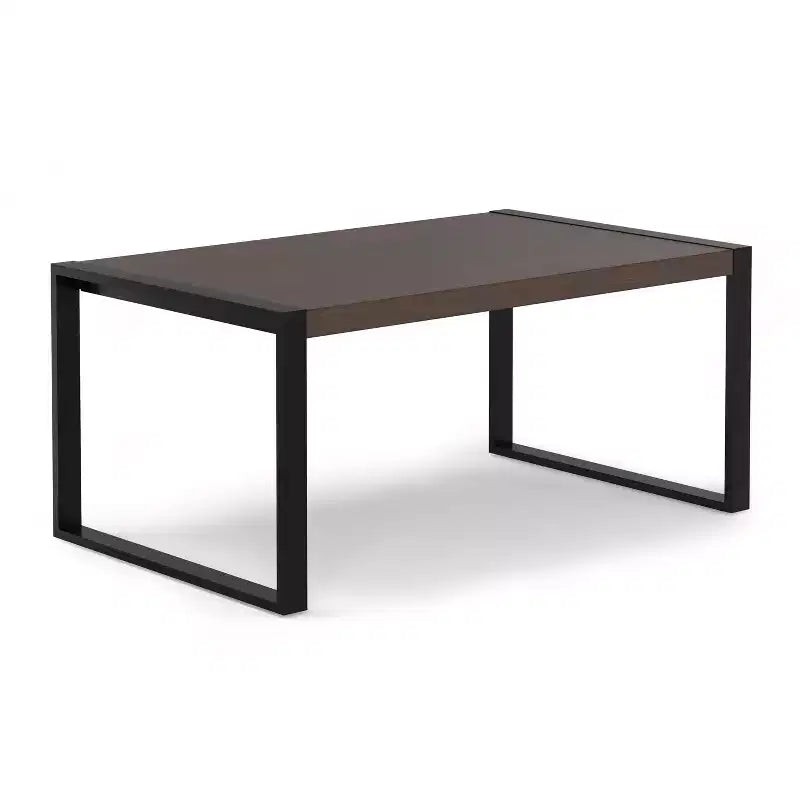 Table à manger rectangulaire industrielle moderne 168x102 cm – Bois de manguier massif, pieds en fer