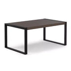 Table à manger rectangulaire industrielle moderne 168x102 cm – Bois de manguier massif, pieds en fer