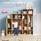Vestiaire d'école à 5 sections avec 10 crochets, Organisateur de rangement avec 9 casiers pour la maison, la crèche, l'école, la maternelle