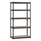 VIYET 63 5-Tier Garage Storage Shelves-Black Metal, Adjustable, 2000LBS Load