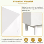 Meuble TV arche blanc – Console multimédia minimaliste pour téléviseurs de 78 po