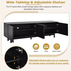 Meuble TV arche blanc – Console multimédia minimaliste pour téléviseurs de 78 po