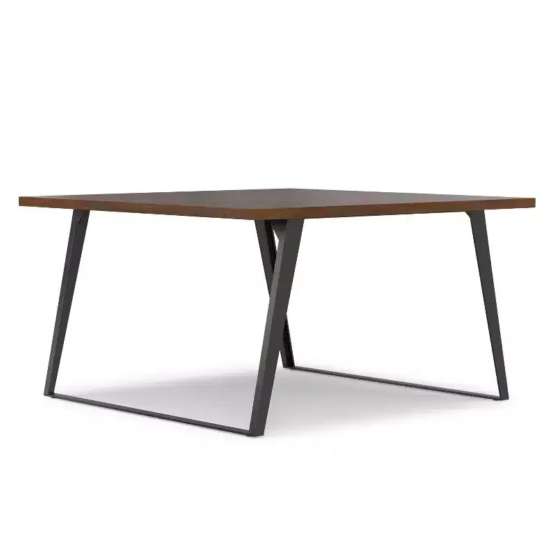 Mitchell 54 inch x 54 inch Square Modern Industrial Square Dining Table