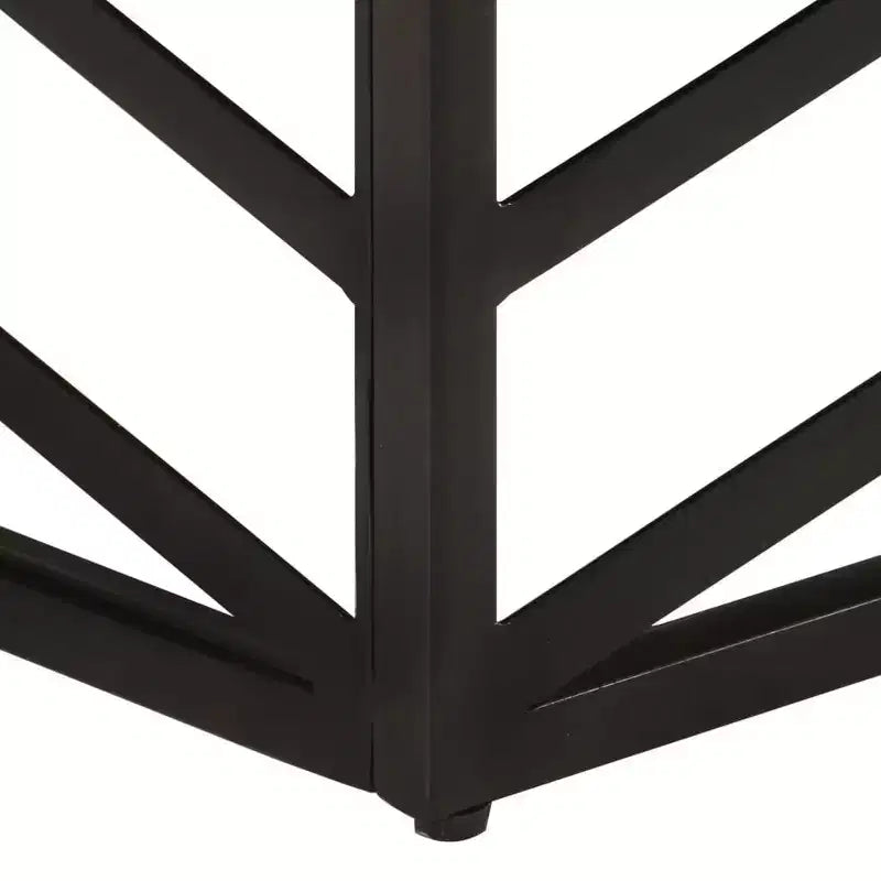 Table basse d'appoint – Bois massif et cadre métallique, style industriel