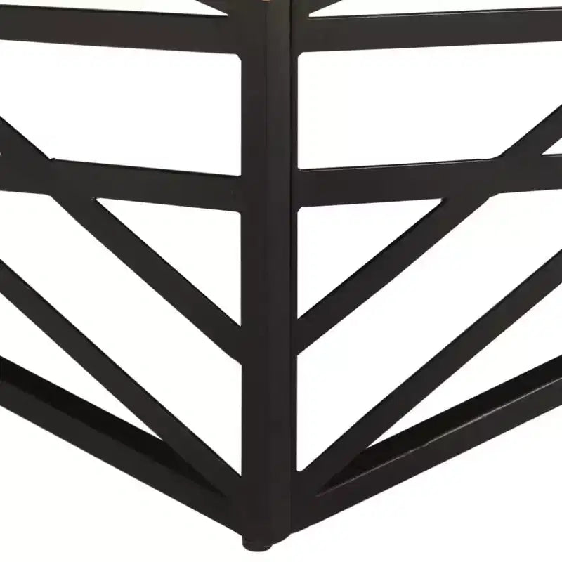 Table basse d'appoint – Bois massif et cadre métallique, style industriel