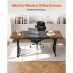 Bureau de Direction 180x80cm – Grand Bureau d'Ordinateur pour Bureau à Domicile, Cadre en Bois et Métal
