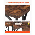 Bureau de Direction 180x80cm – Grand Bureau d'Ordinateur pour Bureau à Domicile, Cadre en Bois et Métal
