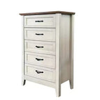 Chest of Drawers for Bedroom, Storage Organizer Unit with 5 Drawers, Storage Drawers Closet for Hallway, Living Room, Wooden Top & Metal Frame