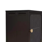 Armoire de rangement pliable avec porte, construction robuste en acier et bois, installation rapide et conception antidérapante, organisateur DIY polyvalent en noir
