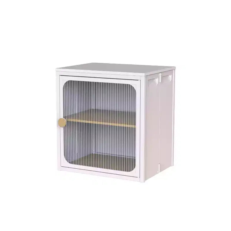Armoire de rangement pliable avec porte, construction robuste en acier et bois, installation rapide et conception antidérapante, organisateur DIY polyvalent en noir