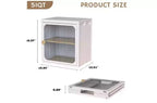 Armoire de rangement pliable avec porte, construction robuste en acier et bois, installation rapide et conception antidérapante, organisateur DIY polyvalent en noir