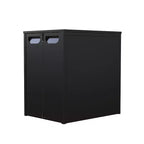 Armoire de rangement pliable avec porte, construction robuste en acier et bois, installation rapide et conception antidérapante, organisateur DIY polyvalent en noir