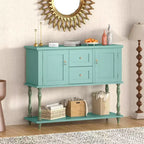 Console moderne avec 2 tiroirs et étagère ouverte – Table d'entrée, Noyer et Noir