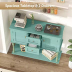 Console moderne avec 2 tiroirs et étagère ouverte – Table d'entrée, Noyer et Noir