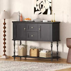 GustoWave Retro Console Table with 2 Drawers & Open Shelf - Entryway Sofa Table for Living Room Foyer