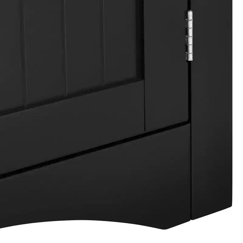 Meuble de rangement d'angle avec 2 portes et étagères réglables – Marron rustique