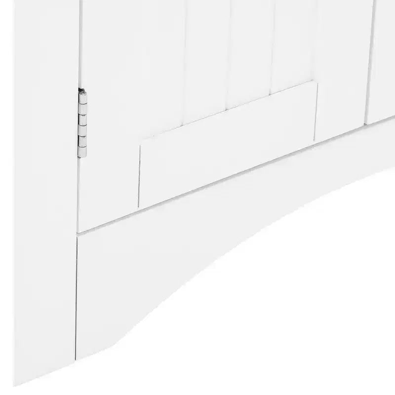Meuble d'angle multifonctionnel 32" – MDF blanc, étagères réglables, salle de bain/cuisine/salon
