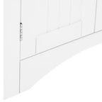 Meuble d'angle multifonctionnel 32" – MDF blanc, étagères réglables, salle de bain/cuisine/salon