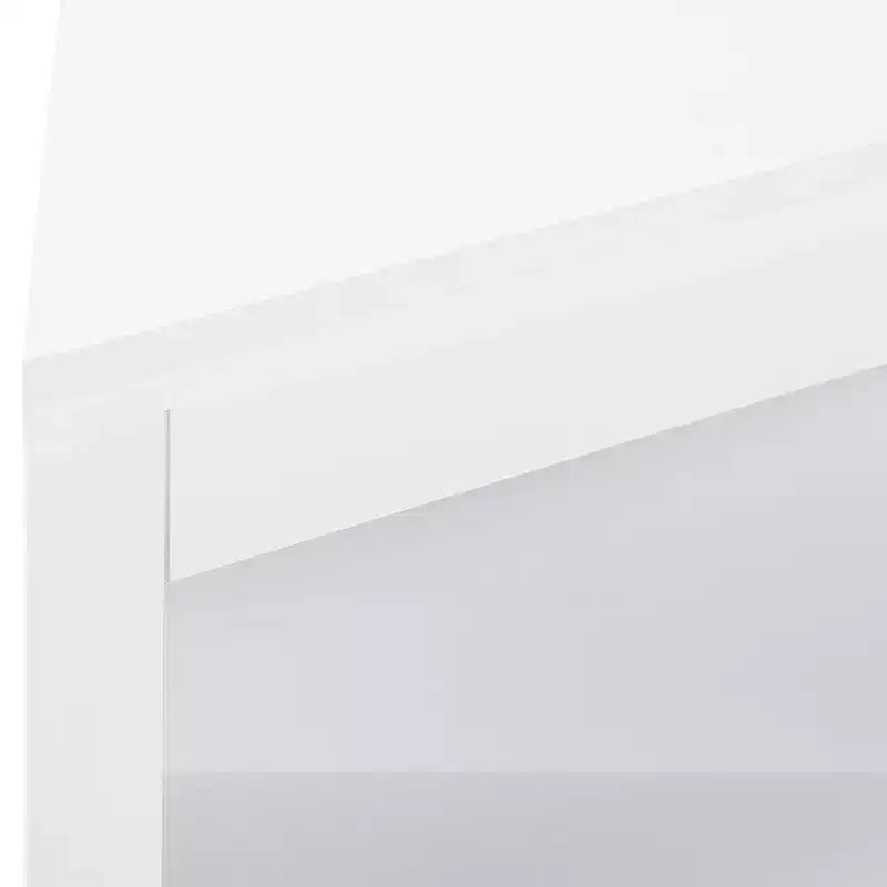 Meuble d'angle multifonctionnel 32" – MDF blanc, étagères réglables, salle de bain/cuisine/salon