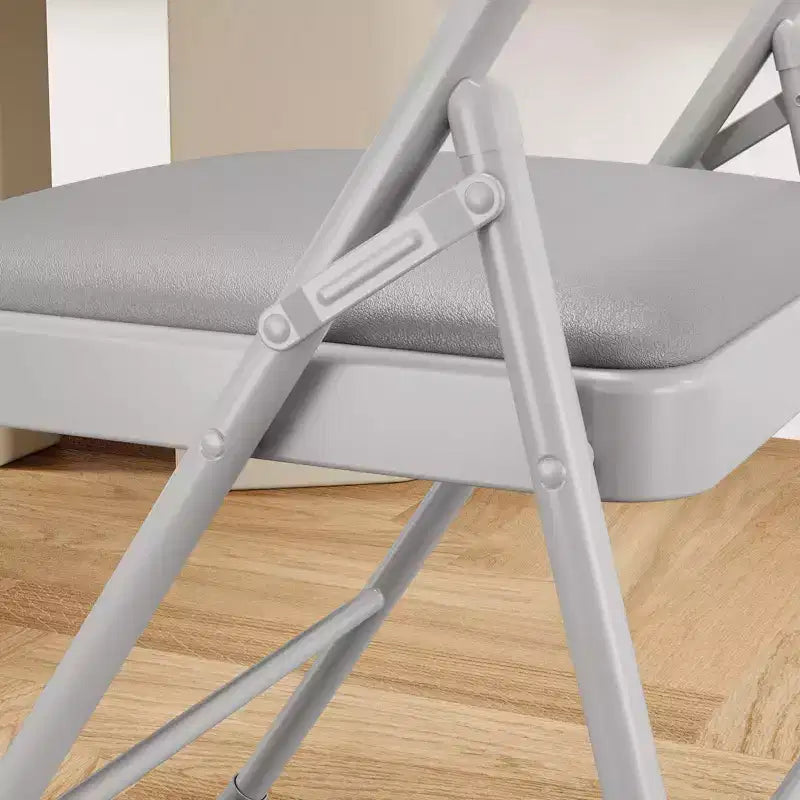 Lot de 4 chaises pliantes rembourrées – Cuir PU, capacité de 158 kg, noir
