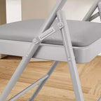Lot de 4 chaises pliantes rembourrées – Cuir PU, capacité de 158 kg, noir