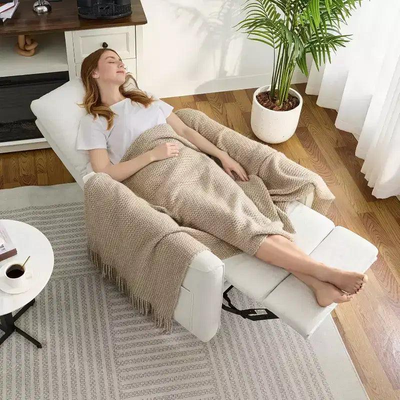 Fauteuil inclinable, pivotant et berçant motorisé avec ports USB et USB-C, fauteuil de nurserie avec support lombaire