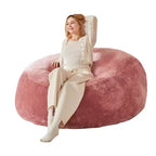 Pouf poire en mousse à mémoire de forme 120 cm avec housse amovible en flanelle – Salon et chambre à coucher