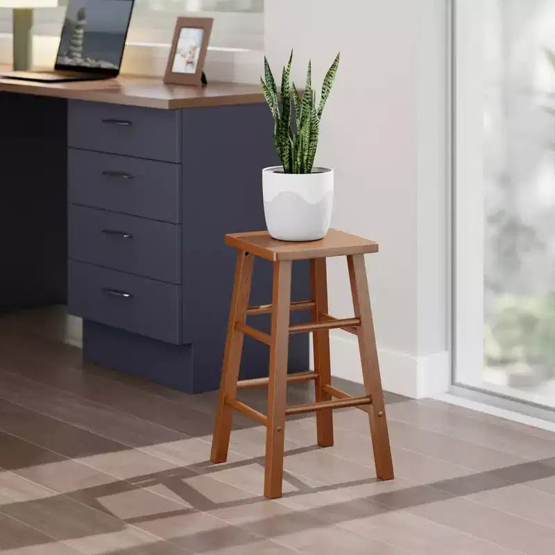 Tabouret de bar hauteur comptoir au design classique en bois