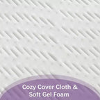 Matelas en mousse à mémoire de forme au gel 8 po – Simple/Double/Grand/Très grand, compatible avec la plupart des cadres de lit