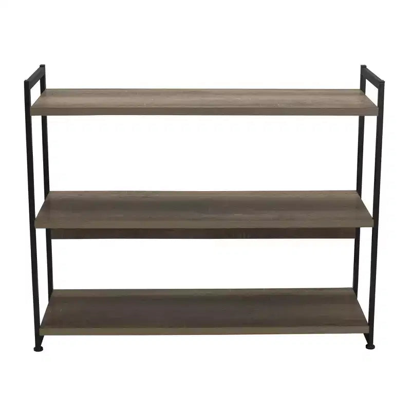 Household Essentials 32.5" Jamestown Wide 3 Shelf Bookshelf