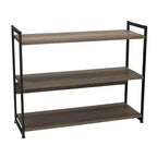 Bibliothèque à 3 étagères de 82,5 cm de large – Cadre en métal industriel, style Jamestown