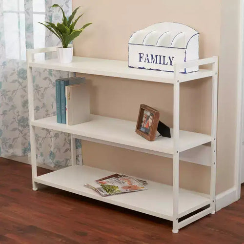 Bibliothèque à 3 étagères de 82,5 cm de large – Cadre en métal industriel, style Jamestown