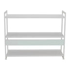 Bibliothèque à 3 étagères de 82,5 cm de large – Cadre en métal industriel, style Jamestown